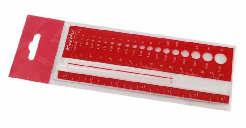 Knitting needle gauge and ruler / Knitmetr