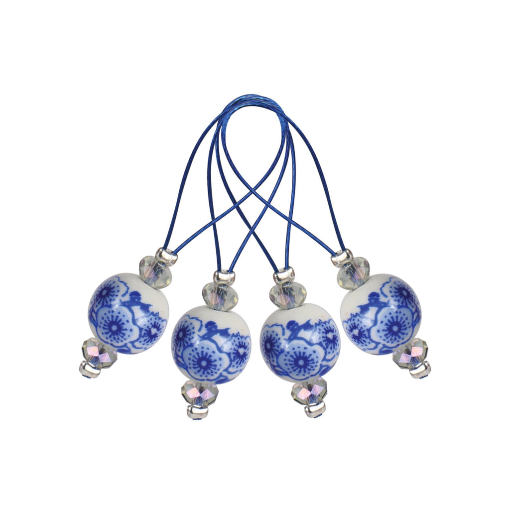 KnitPro Zooni Bead Stitch Markers - Blooming Blue - The Needle Store