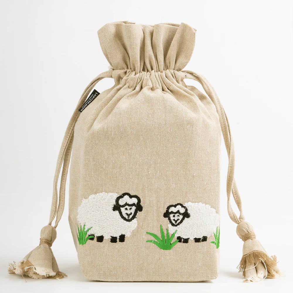 Lantern Moon Meadow Drawstring Project Bag - The Needle Store