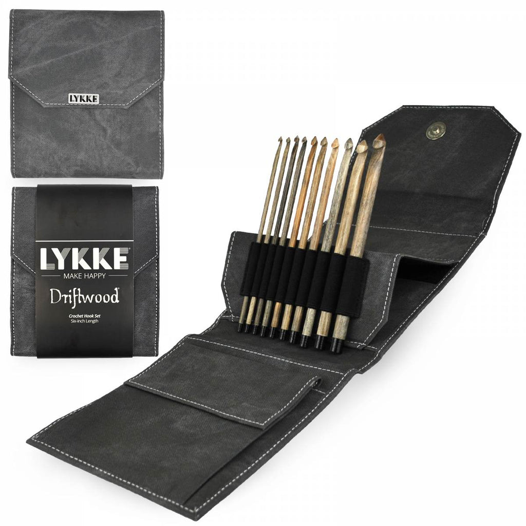 LYKKE 15cm (6") Crochet Hook Set - Driftwood - The Needle Store