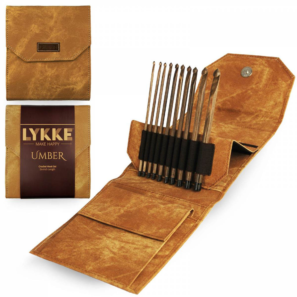 LYKKE 15cm (6") Crochet Hook Set - Umber - The Needle Store