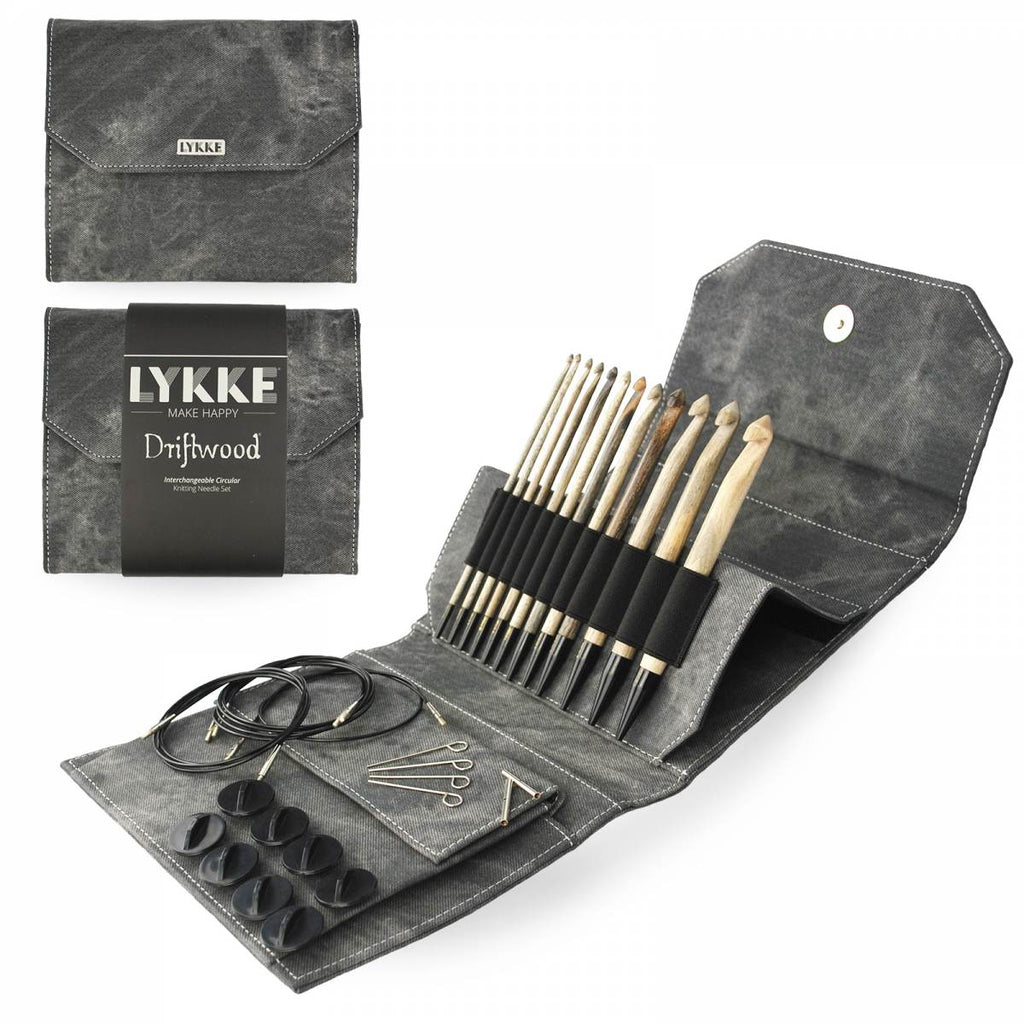 LYKKE 15cm (6") Interchangeable Crochet Hook Set - Driftwood - The Needle Store