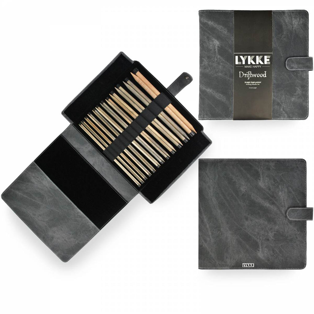 LYKKE 25cm (10") Straight Needle Set - Driftwood - The Needle Store