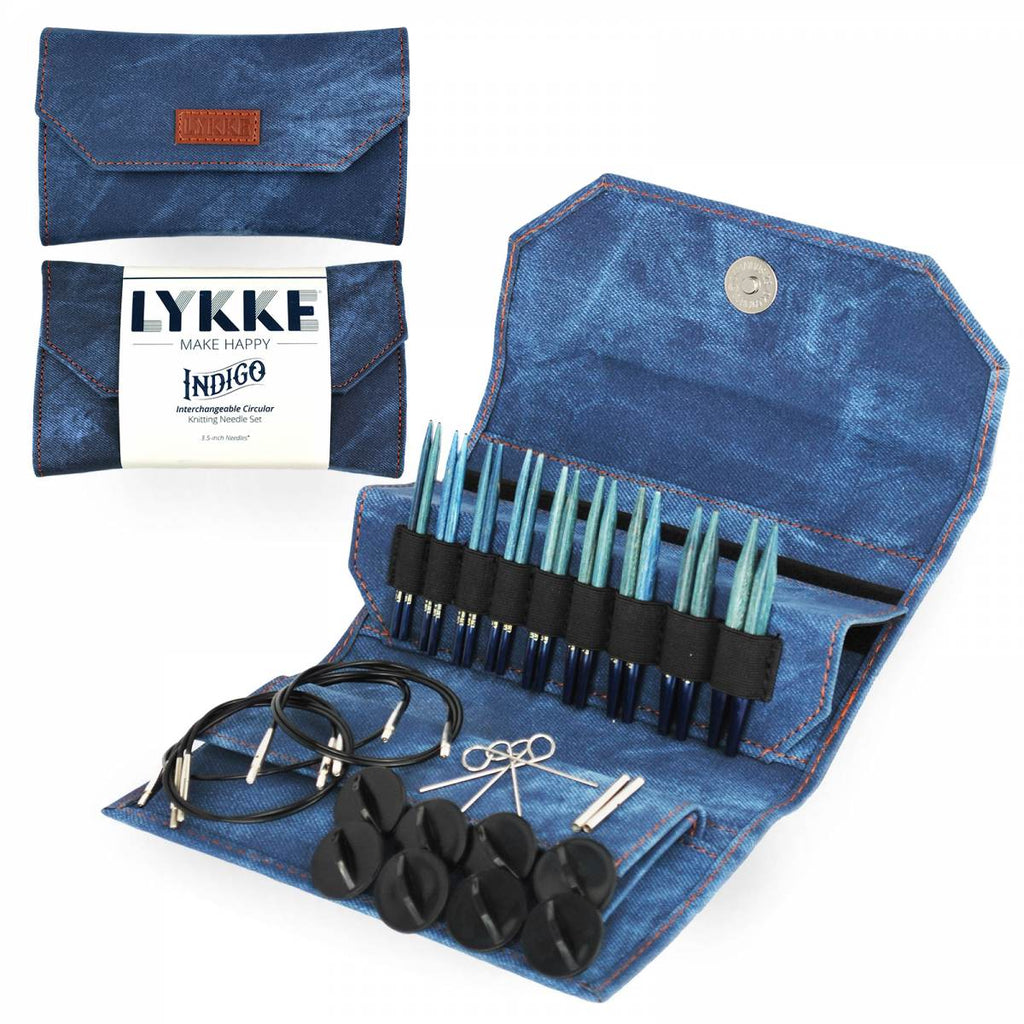LYKKE 9cm (3.5") Interchangeable Needle Set - Indigo - The Needle Store