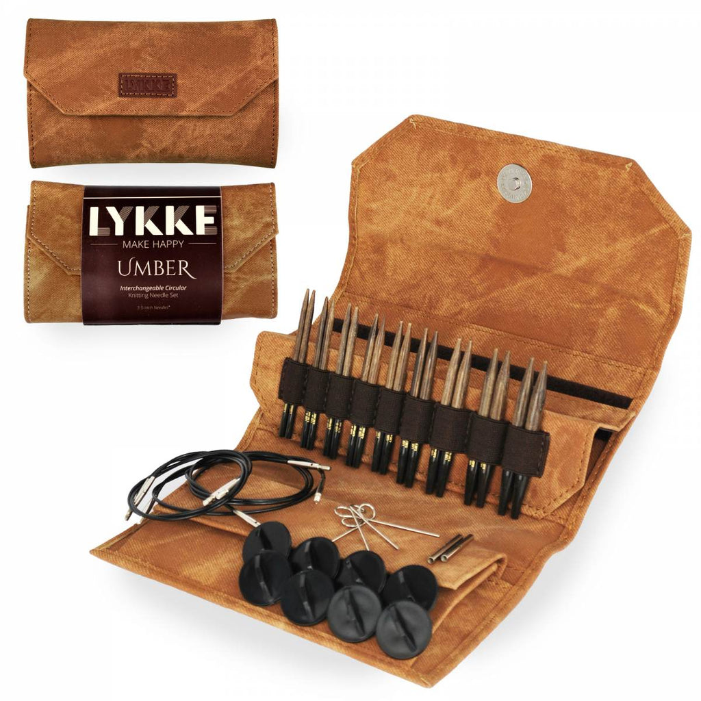 LYKKE 9cm (3.5") Interchangeable Needle Set - Umber - The Needle Store