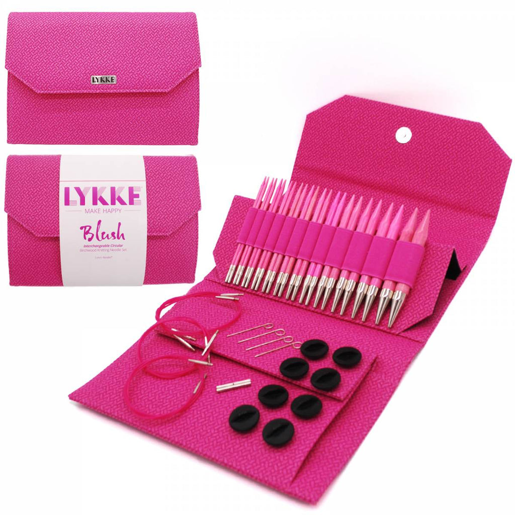 LYKKE Blush 13cm (5") Interchangeable Needle Set - Magenta Basketweave - The Needle Store
