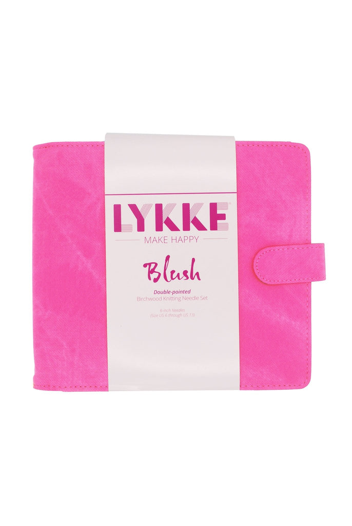 LYKKE Blush 15cm (6") Large Double Pointed Needle Set - Fuchsia Denim - The Needle Store