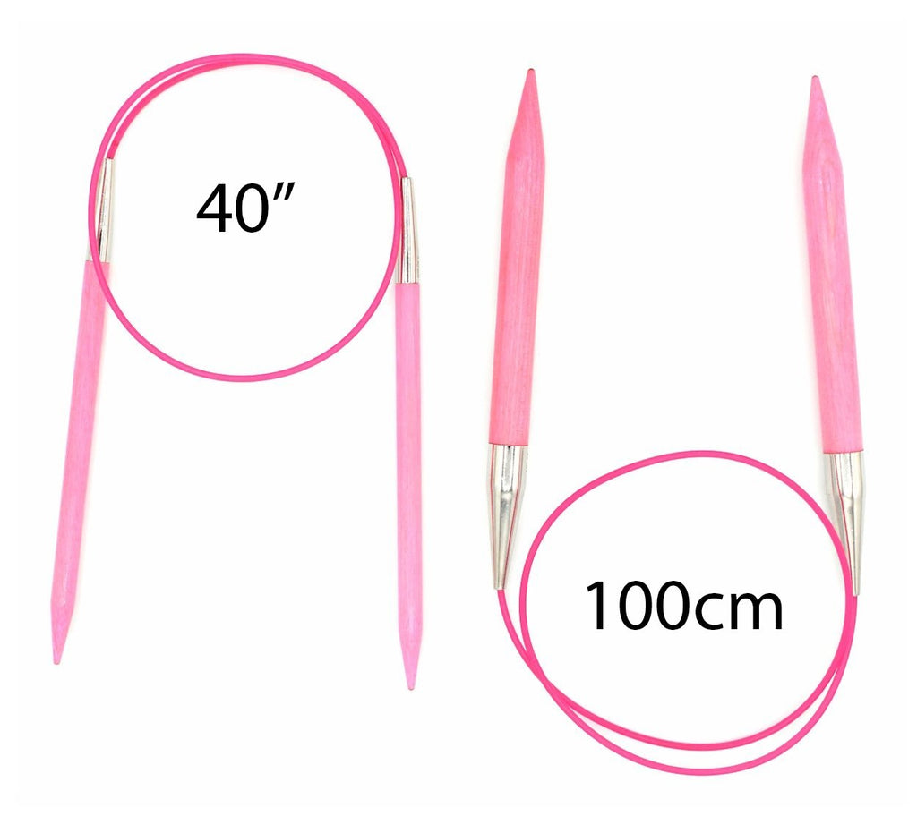 Lykke Blush Double Pointed Needles Set Small in Fuchsia Fabric Pouch