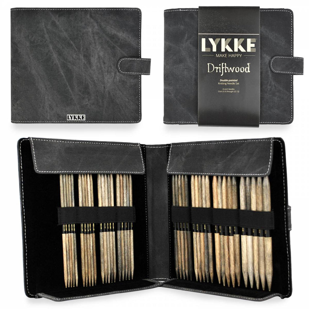 LYKKE Driftwood 15cm (6") Large Double Pointed Needle Set - The Needle Store