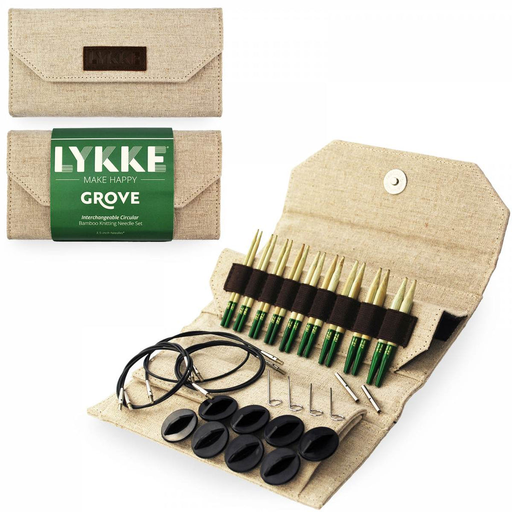 LYKKE Grove 9cm (3.5") Interchangeable Needle Set - Canvas Case - The Needle Store
