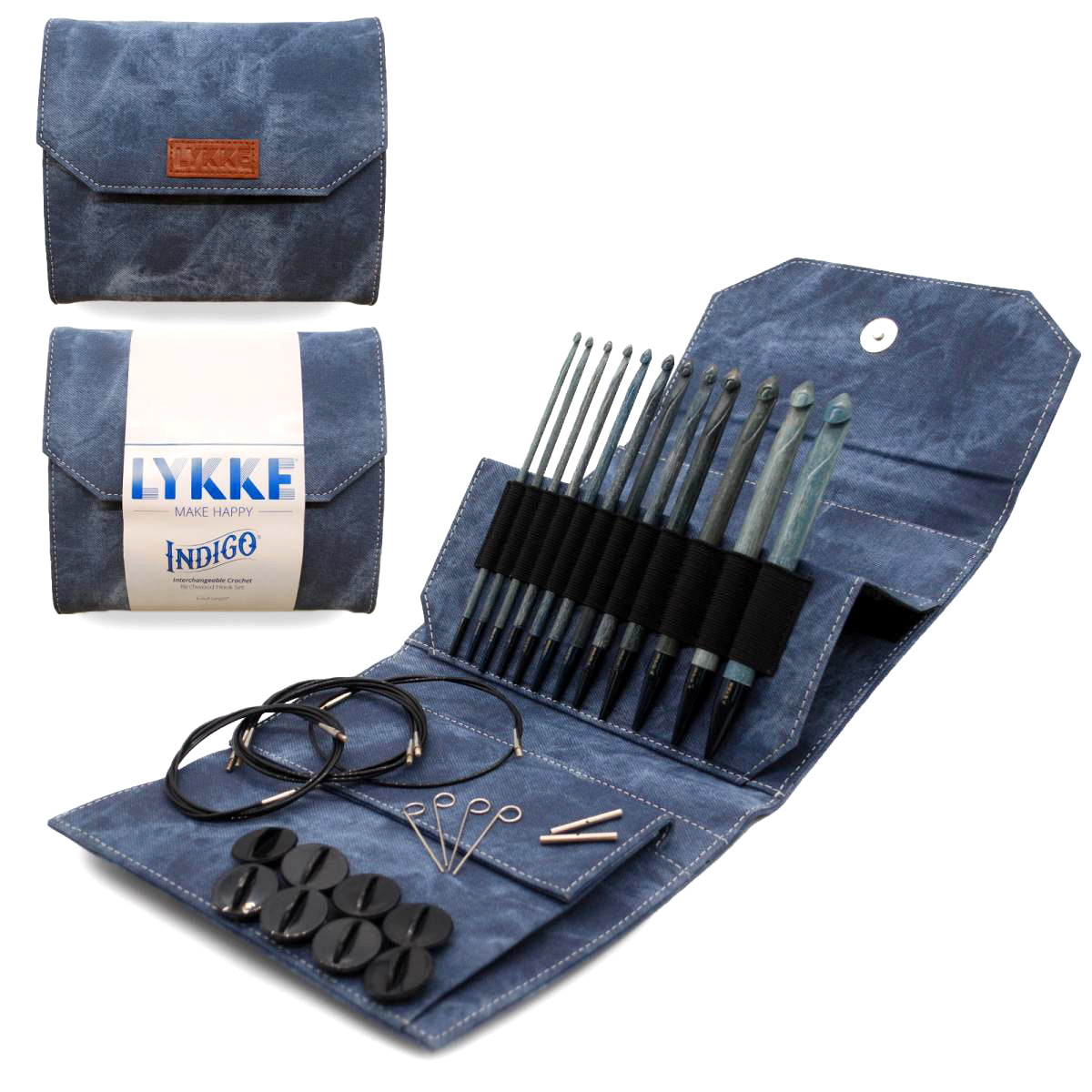 LYKKE Indigo 6 Interchangeable Crochet Hook Set – The Needle Store