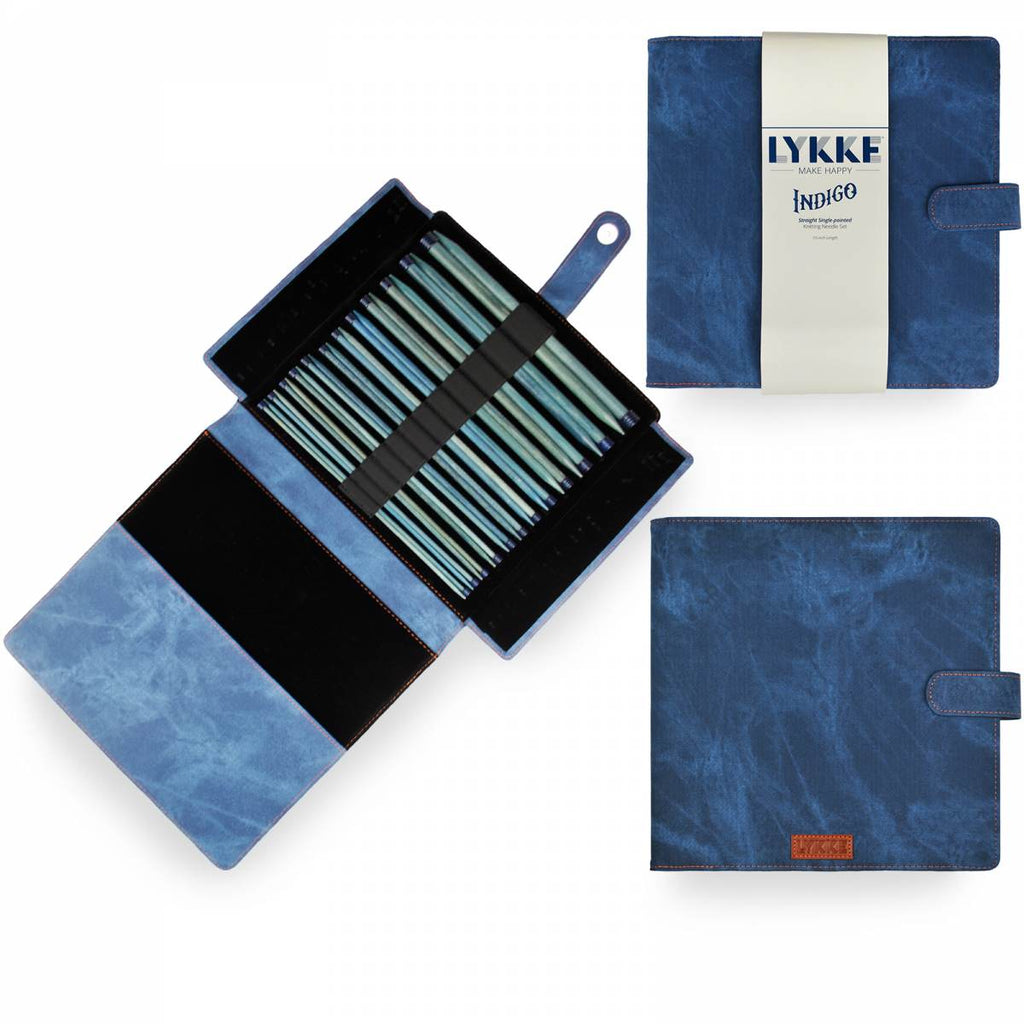LYKKE Indigo 25cm (10") Straight Needle Set - The Needle Store