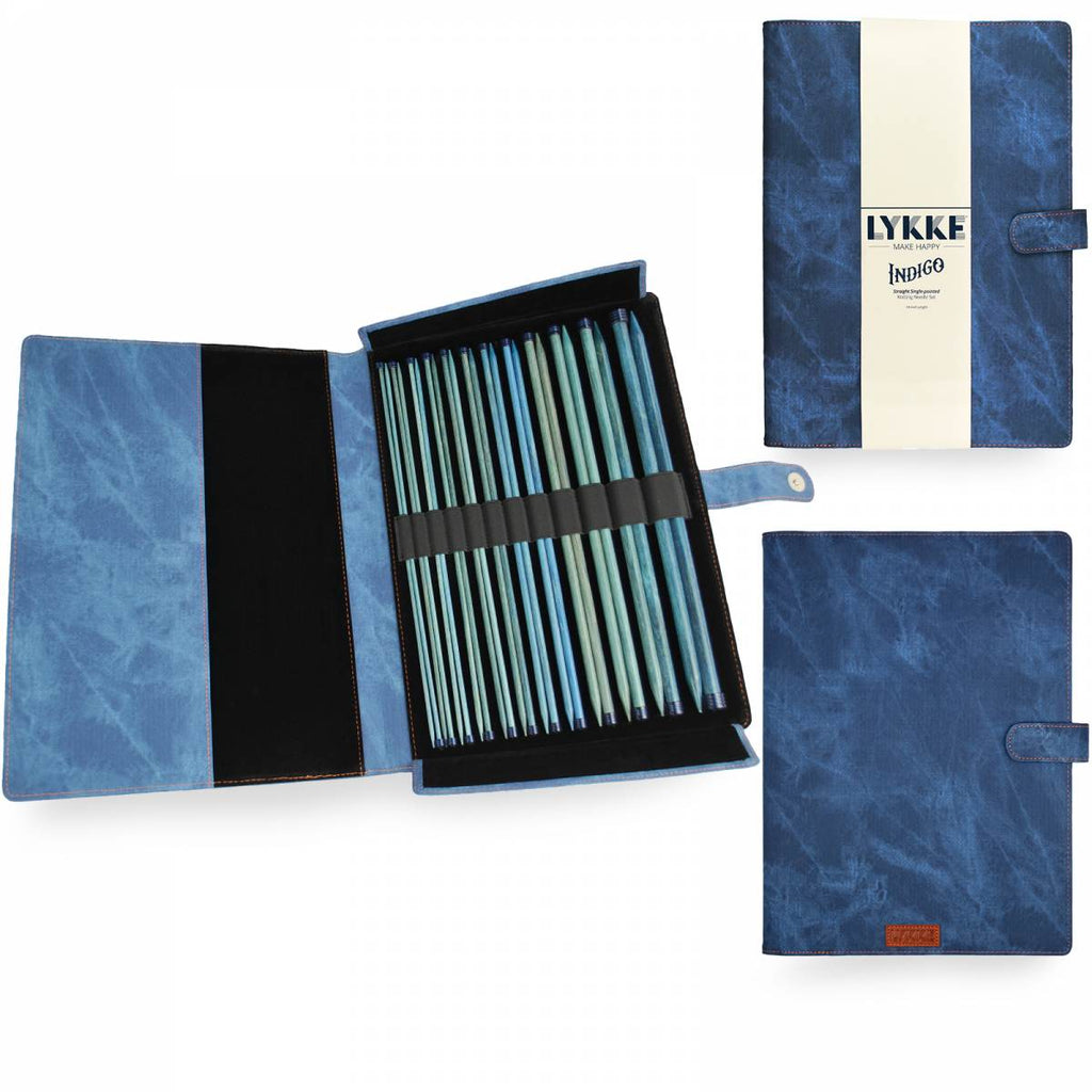 LYKKE Indigo 35cm (14") Straight Needle Set - The Needle Store